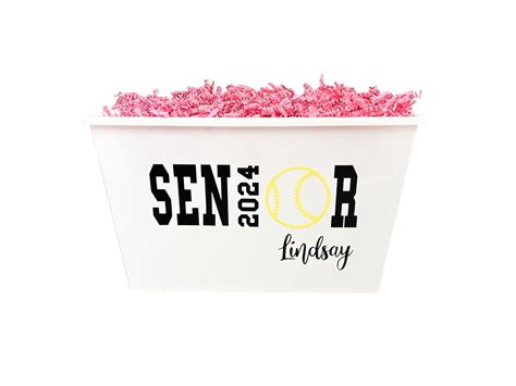 Personalized Team Softball Name Sport Gift Basket – Senior 2024 Grad ...