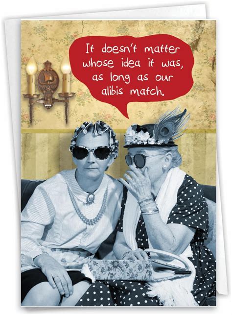 NobleWorks - 1 Funny Happy Birthday Greeting Card - Retro Old Woman ...