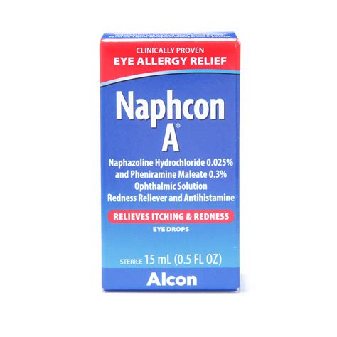 Naphcon A Antihistamine Eye Drops for Eye Allergy Relief, 15 mL ...