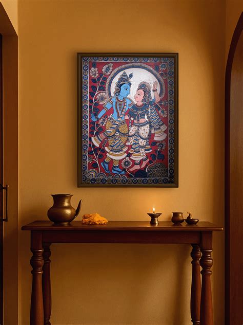 Buy Radha Krishna in Kalamkari Painting by Siva Reddy