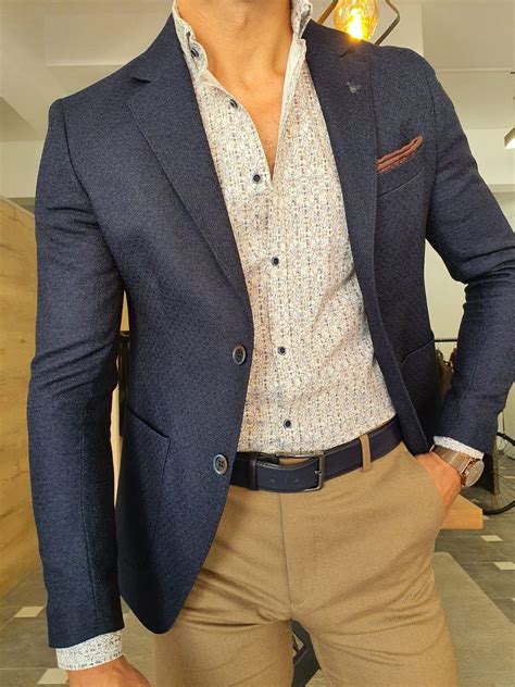 Severi Navy Blue Slim Fit Blazer freeshipping - BOJONI | Slim fit ...