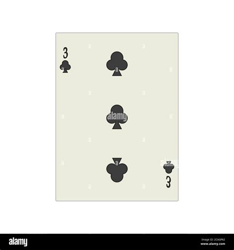 Illustration of a three of clubs card isolated on a white background ...