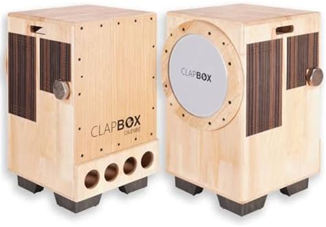 Clapbox Cajembe Cajon (4 instruments in 1) - Rubber wood (H:50 W:30 L ...