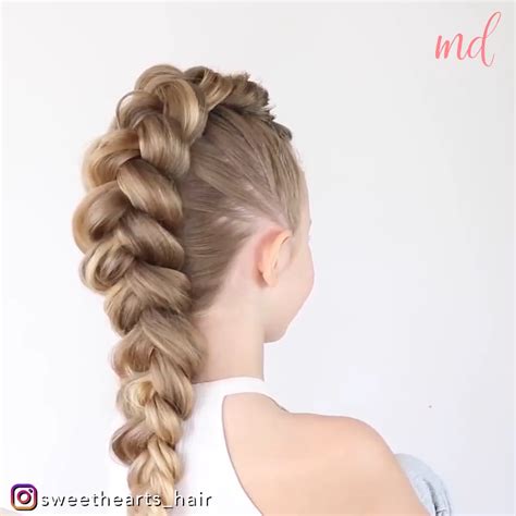 Dutch mohawk braid video competition hair girl hair dos girly ...