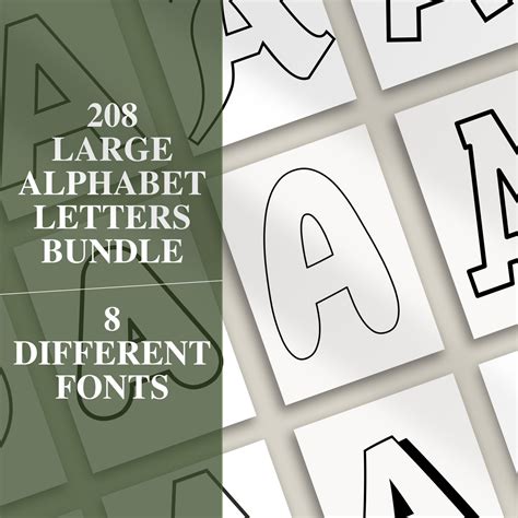 Large Printable Letters for Classroom Big Alphabet Letters Templates ...