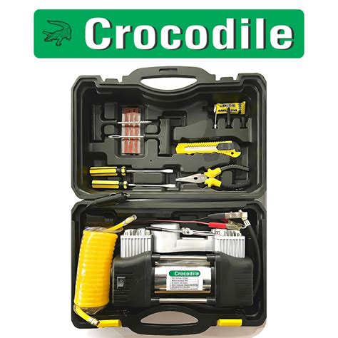Crocodile 4 in 1 Tyre Inflator with LED, Compressor & Tool Box – 1800tool