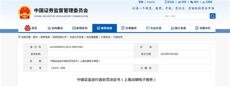 中国证监会行政处罚决定书（上海点钢电子商务）_信息_俞君_微信