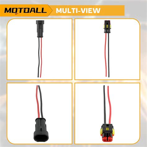 MOTOALL 5 Kits 2 Pin Way 16 AWG Waterproof Connector India | Ubuy