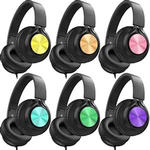 AILIHEN Classroom Headphones Bulk 6 Pack - Kids Headphones for School K ...