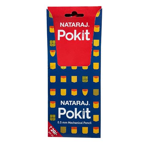 Nataraj Black Pokit Mechanical Pencil,Tip Size-0.5 Mm,HB-5 Leads,Fine ...