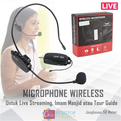 Jual SeynLi UHF Wireless Microphone Headset Mini for Imam Masjid atau Tour Guide - W-01 | Shopee ...