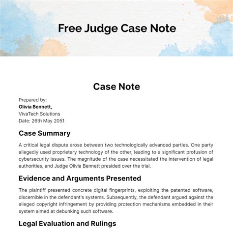 Image result for Example of Legal Case Notes