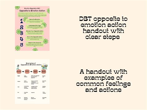 DBT Opposite to Emotion Action Handout | Emotion Regulation Toolkit ...