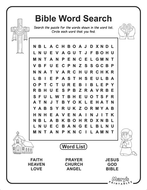 Free Bible Word Search Printable – Fun Christian Activity for Kids | Bible word searches, Bible ...