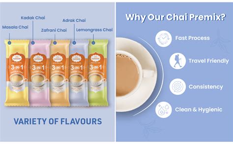 Namaste Chai Instant Tea Premix, Adrak Flavor | Assam | Ginger | Milk ...