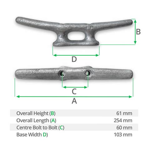 254mm (10 Inch) Galvanised Mooring Cleat | Buy Rope