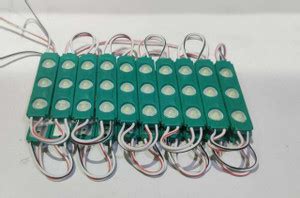 GRIP LIGHT MODULE 3 LED GREEN SET OF 10 Interior Light Car, Motorbike ...