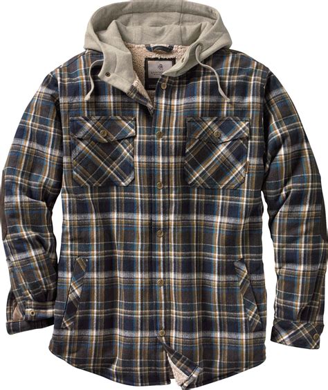 Men's Camp Night Berber Lined Hooded Flannel
