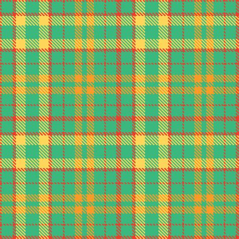 Muted Dark Mint Green Seamless Tartan with Vivid Orangey Red accents ...