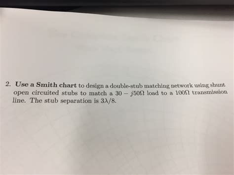 Image result for Matching Stub Design Smith Chart