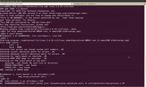 Debug Linux UML 的图像结果