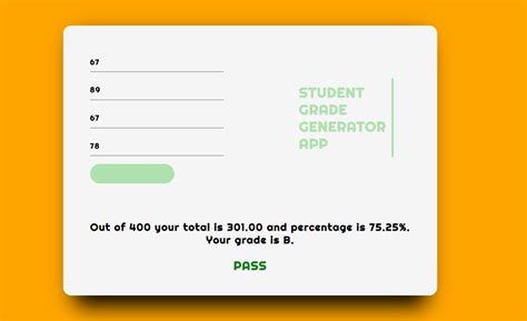 Grade Program in JavaScript Example 的图像结果