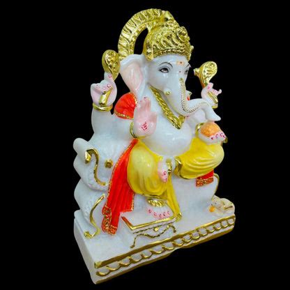 Buy Shree Ganesh Marble Murti (1–2 Ft) for Home Temple – Salvik ...