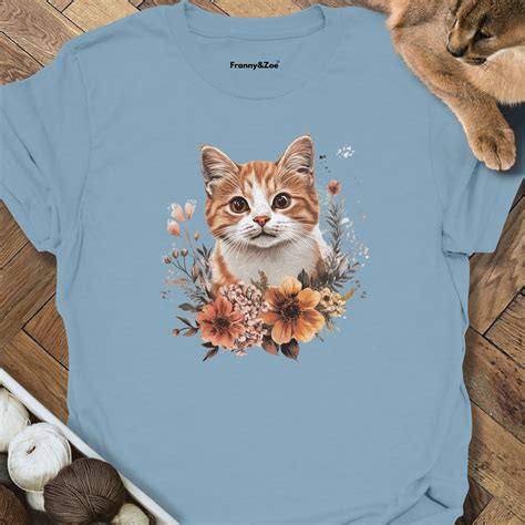 Cat And Flowers II T-Shirt – Franny&Zoe
