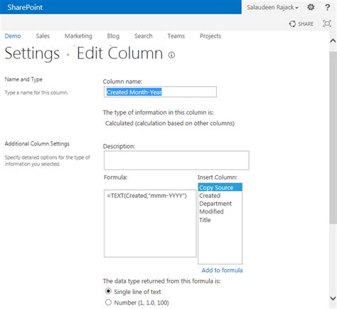 Total a Calculated Column in SharePoint 的图像结果