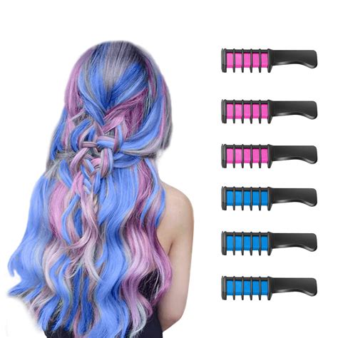 New Hair Chalk Comb Temporary Bright Hair Color Dye for Girls Kids ...