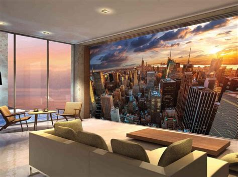 Buy Wallpaper Photo Wallpaper Wall Mural New York City Building Skyline ...