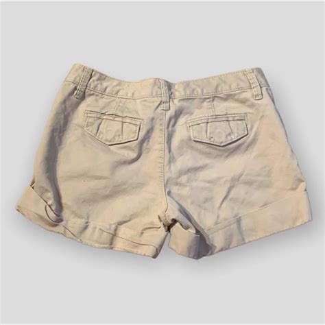 Low rise khaki short shorts from old navy cuffed... - Depop