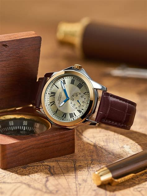 French Connection Romanite | Quartz Analog Display | White Dial | Brown ...
