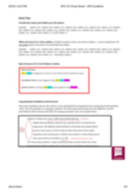 Image result for APA Format Cheat Sheet