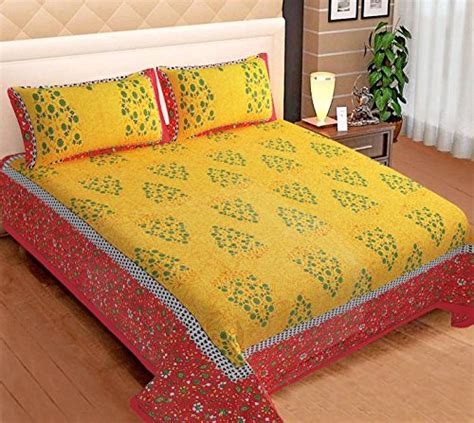 Metro Living Bedsheet Bedsheet Double Red : Amazon.in: Home & Kitchen