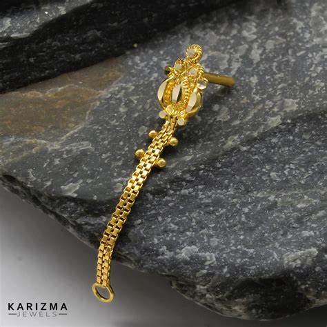 Buy Gold Nose Pins | Gold Nath at best Indian Prices Online – Karizma ...
