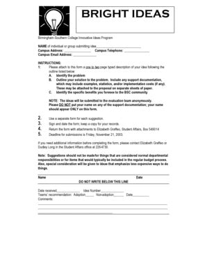 Fillable Online bsc Bright Ideas1 - Birmingham-Southern College - bsc ...