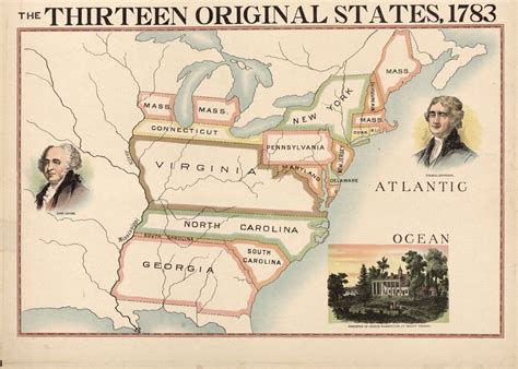 The Thirteen Original US States, 1783. - Maps on the Web