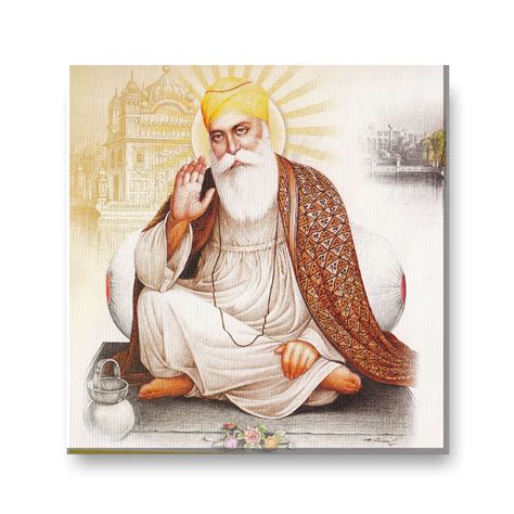 YaYa Cafe™ 15x15 inches Devotional Guru Nanak Dev Ji Sikhism Sikh Guru ...
