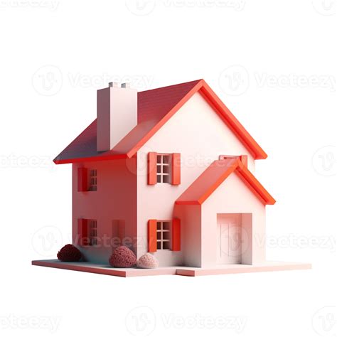 house in 3D style trending color palette with 23886832 PNG