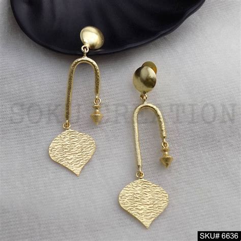 Gold plated Statement Unique Design of Drop and Dangle Earring SKU6636 ...