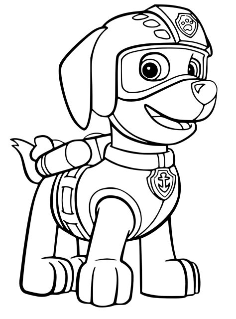 chase and vehicle coloring page