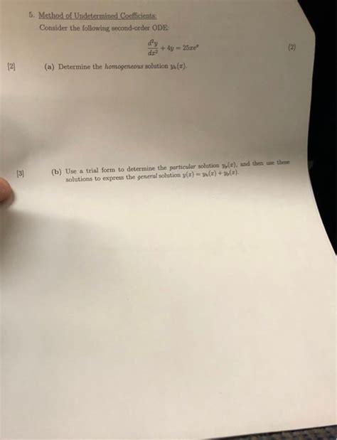 Image result for Second Order Ode Practice Questions