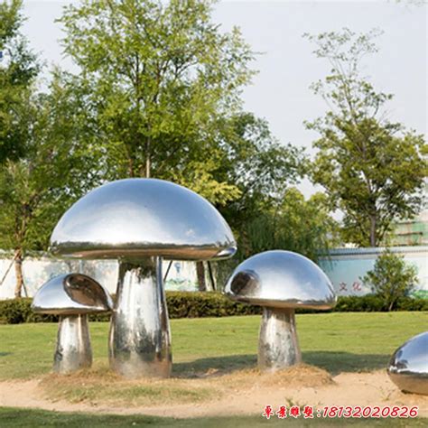 不锈钢园林镜面蘑菇雕塑 - 卓景雕塑公司