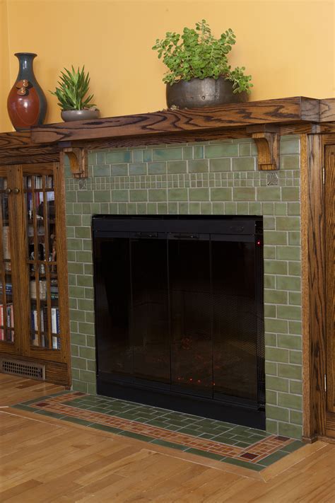 PESTO 512R Fireplace tile, Craftsman fireplace, Craftsman style kitchens