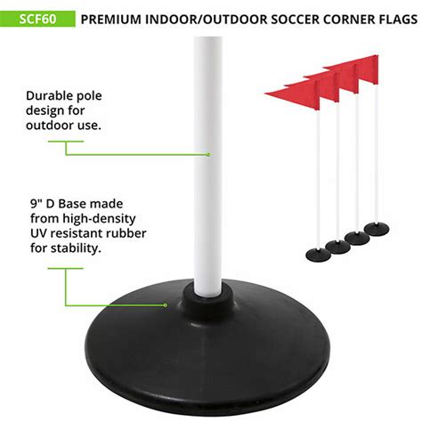 Premium Soccer Corner Flags -Set of 4