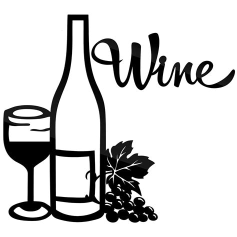 Wine Bottle Clip Art Black And White