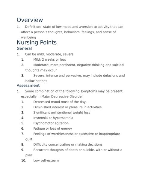 Depression - Overview Definition: state of low mood and aversion to ...