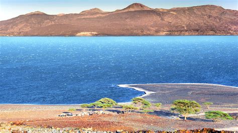 Lake Turkana and South Island, Loyangalani, Rift Valley, Kenya ...