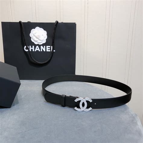 Chanel Belt With Double C Buckle Black With Full Silver Hardware Women ...